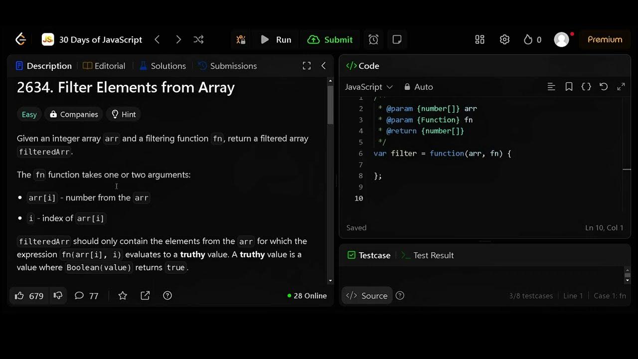 🎯 Cracked LeetCode Problem 2634: Filter Elements from Array! - YouTube