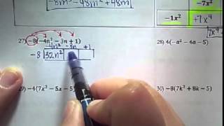 Multiplying monomials with trinomials