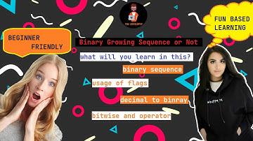 Binary Growing Sequence or Not SKIDMARK DC 14 08 2021 #srinivasthedeveloper #day113