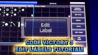 @codeconsoles Victory 3 Edit Labels With Images Tutorial #lightcontrol #dmx512