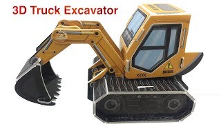 DIY Miniature Truck Excavator ~ 3D Puzzle