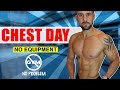 BODYWEIGHT CHEST DAY! HOME / NO EQUIPMENT! 10 MINUTES! Follow along workout...