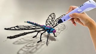 3D Pen Dragonfly How to Draw DIY