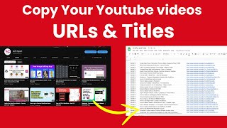 Copy  Videos Titles And URLs From YouTube Channel screenshot 1