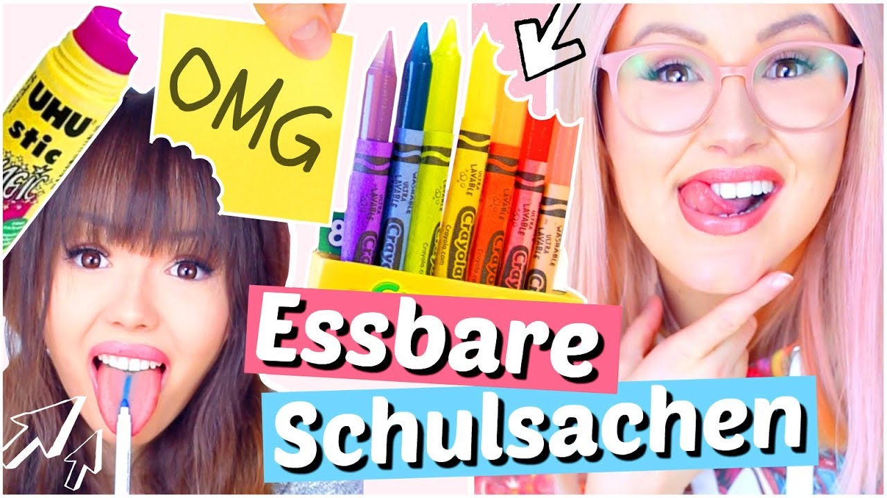 Schulsachen zum Essen 😱 5 Minuten DIY's ViktoriaSarina