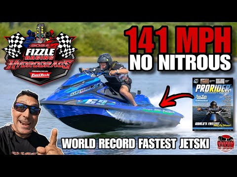 Jetski goes 141MPH with NO NITROUS @ 2024 Fizzle Racing HydroDrags Presented by @FuelTechUSA