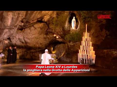 Video Papa Leone XIV a Lourdes: la preghiera alla Grotta delle Apparizioni e il programma della visita