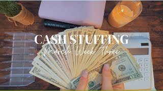 march week 3 cash envelope/ sinking funds stuffing  |  29 year old commission low income $926