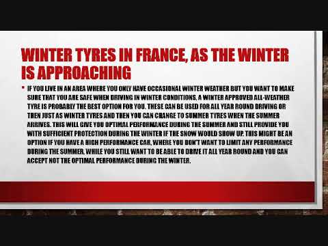 Winter tyres in France, as the winter is approaching