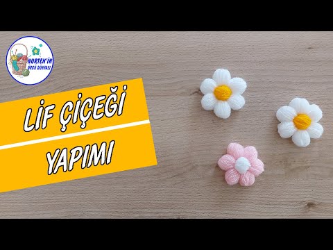 Tığ İşi Lif Çiçeği Yapılışı | Puf Lif Çiçeği Nasıl Yapılır? | puf çiçek yapımı,lif çiçeği modelleri