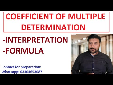 Coefficient Of Multiple Determination || How to find and interpret