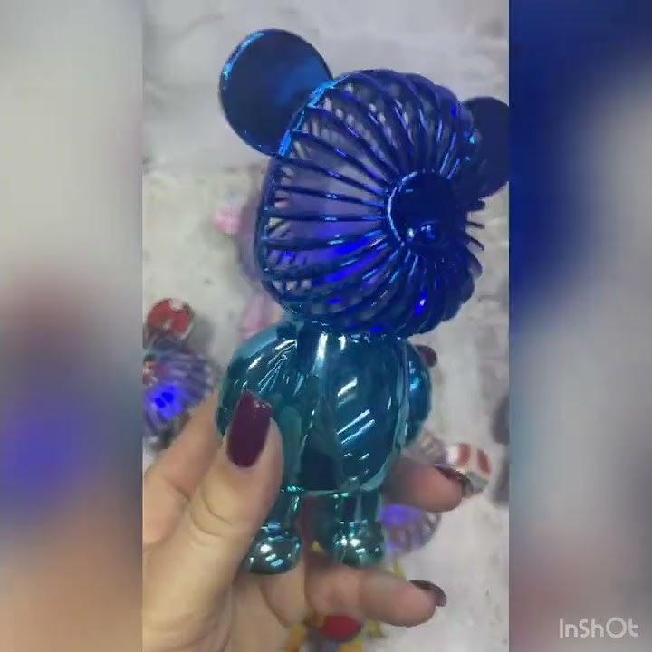 Мини вентилятор мишка оптом Bearbrick - YouTube