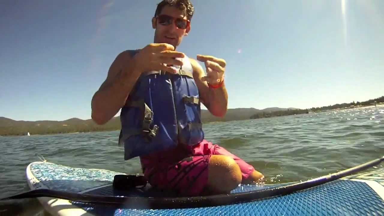 Big Bear Lake, CA riding paddle surfboard! YouTube