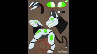 Robot Feral Ref Sheet #speedpaint #ocadopt #characterdesign #characteradopt #originalcharacter