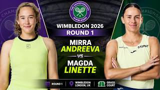 Mirra Andreeva vs Magda Linette | Full Match Highlights | Grandslam Grass  Court 2026 Round 1