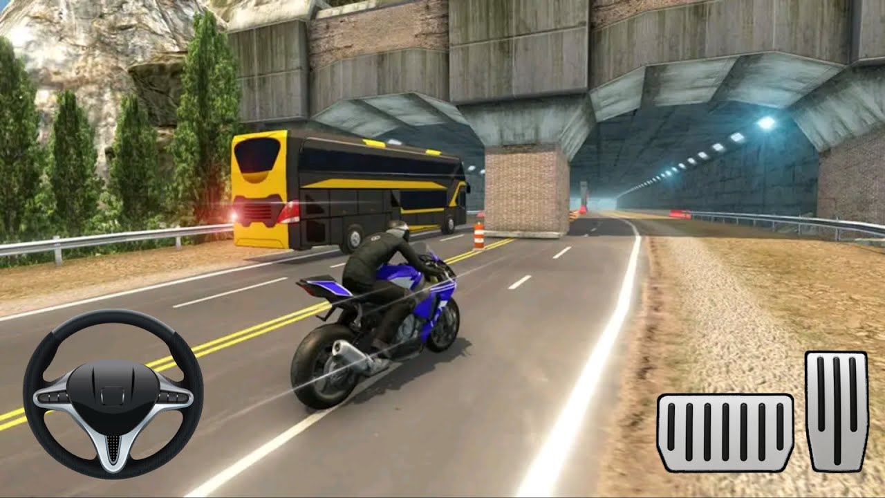 Bike VS Bus Racing Simulation - Android Gameplay