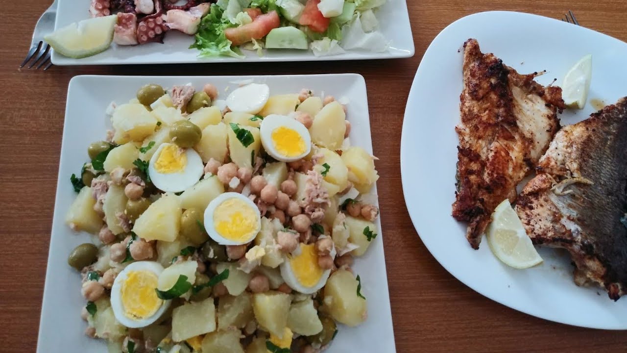 Salade portugaise de pois chiches facile et rapide 🥗😋 YouTube