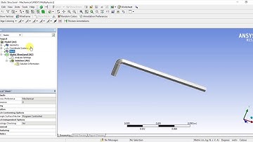 Ansys tutorials - How to Analyse  !! Allen Key in Workbench _Tamil (தமிழ்)