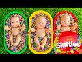 4 Minutes Satisfying with Full of 3 Rainbow BathTubs Candy with M&M's & Magic Slime Cutting Video 29