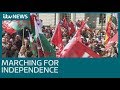 Thousands attend Welsh independence march | ITV News