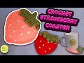 How To Crochet Strawberry Coaster Crochet Tutorials Lemon Crochet