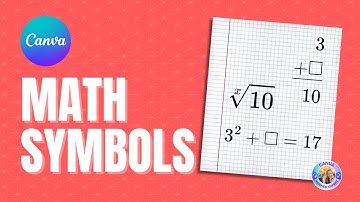 How to add math symbols in Canva