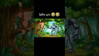 Monkey vs Robot 🤖🐒 | Who Wins 😂🔥#shorts #robot