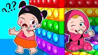 Colorful Squid Game Pop It Baby &amp; Sister Part 2! Funny Cartoon Episodes