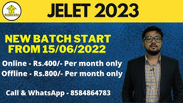 JELET 2023 New Batch | Online & Offline | By Easy2Learning