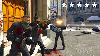 GTA 5 - Biggest Pacific Standard Bank Heist! Michael, Trevor & Franklin + 5 Star Helicopter Escape 🚁