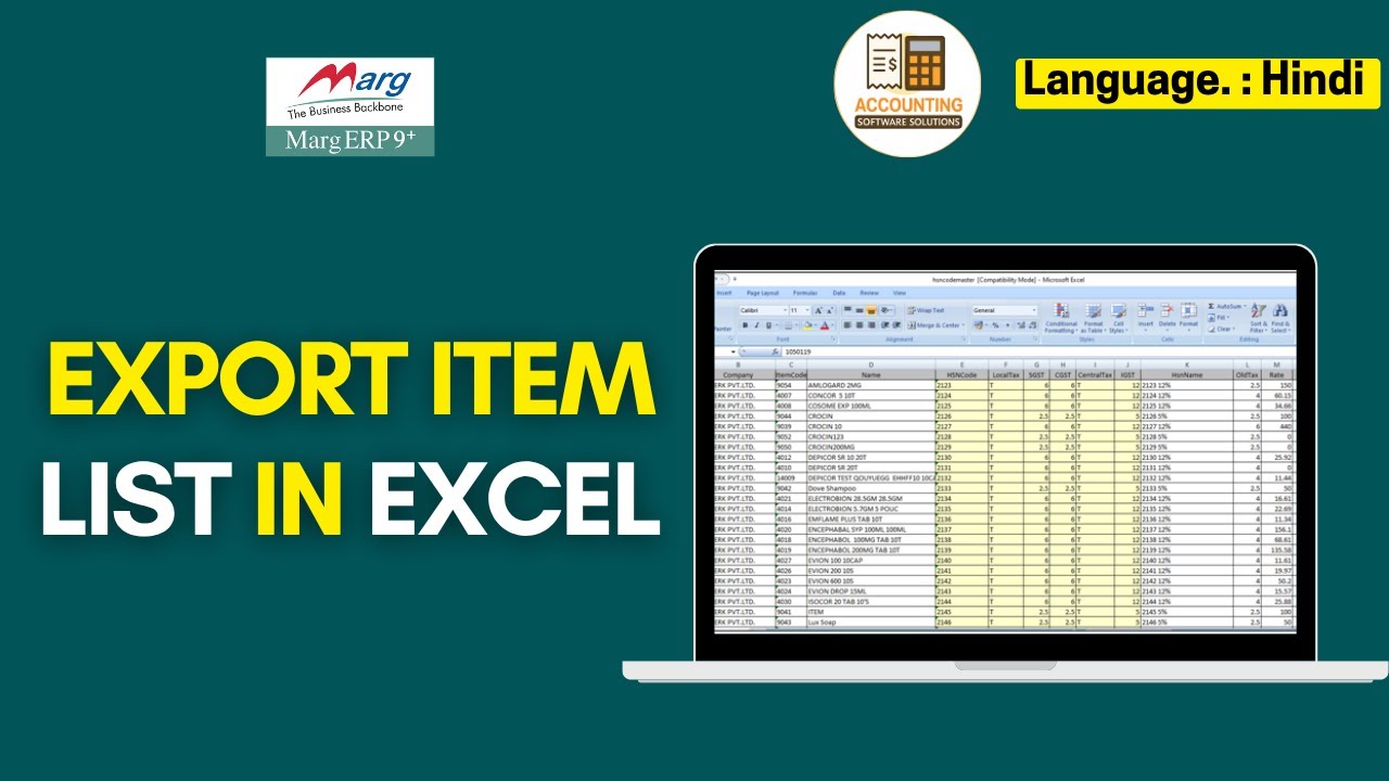 How to Export Item List in Excel from Marg ERP Software (2025 Update ...
