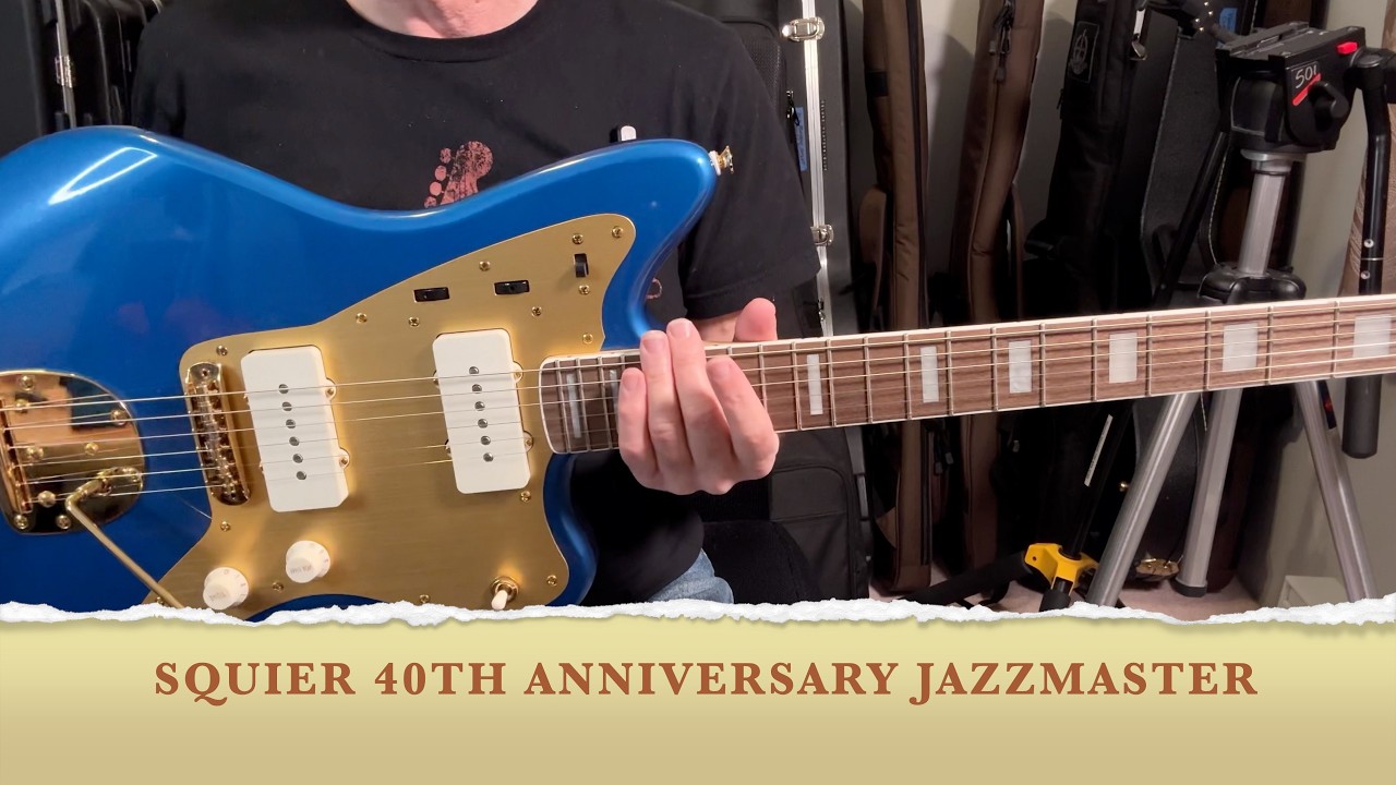 SQUIER 40TH ANNIVERSARY JAZZMASTER :DESCRIPTION AND A TUNE! - YouTube