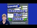 Ancestry.com: New Hint Feature Tricks (2019)