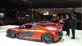 27/09/2012 mclaren automotive and group executive chairman ron dennis
managing director antony sheriff unveil the new p1 at mondial de...