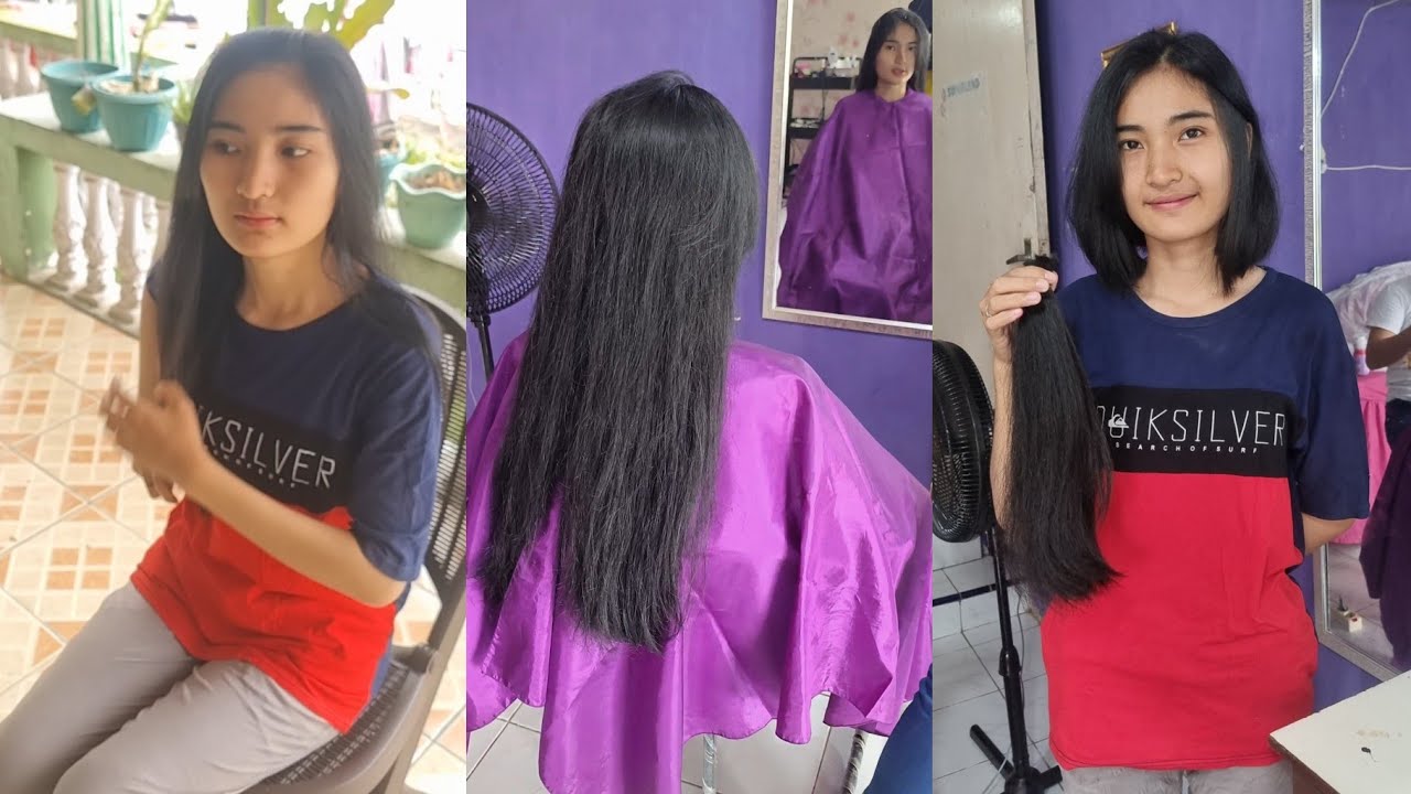 SELLY POTONG RAMBUT PANJANG JADI PENDEK | POTONG RAMBUT PENDEK CANTIK | LONG TO SHORT BEAUTY HAIRCUT