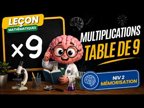 Multiplications — Multiplications - Table de 9 | Niveau 2 - Mémorisation | Mathématiques