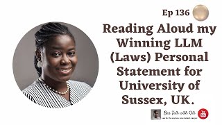 Sharing my Winning Sussex LLM Personal Statement