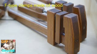 Ftype clamps made of wood