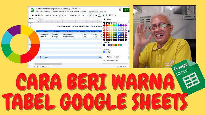 Cara mewarnai kolom di spreadsheet