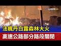 法楓丹白露森林大火 高速公路部分路段關閉