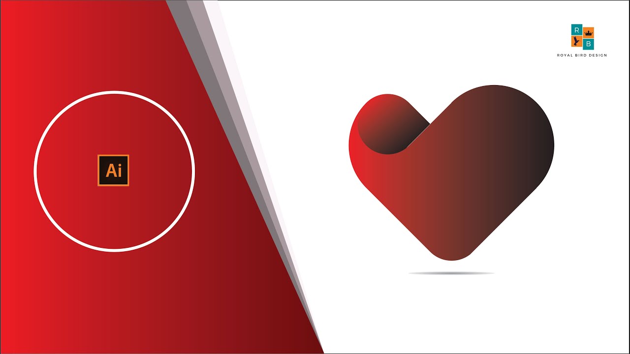 How to Create a Heart design | Adobe illustrator tutorials | Circles | 009