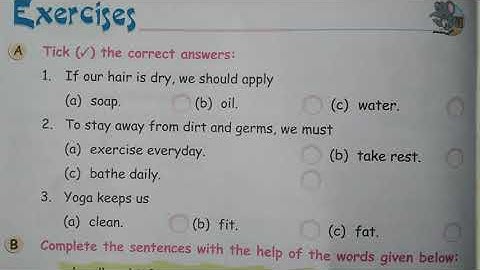 Ist Science/ Keeping Clean and Fit (Exercises Part I)