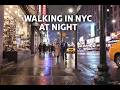 You Are Walking in New York at Night 🌃 Relaxing City Sounds | 4K Ambient Walk
