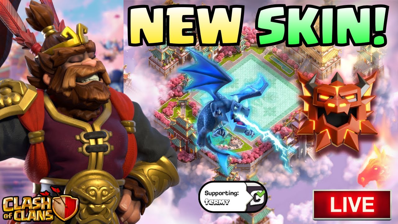 NEW Monkey King Skin is Here! CWL and Ranked Attacks with EDRAGS! (Clash Of Clans LIVE)
