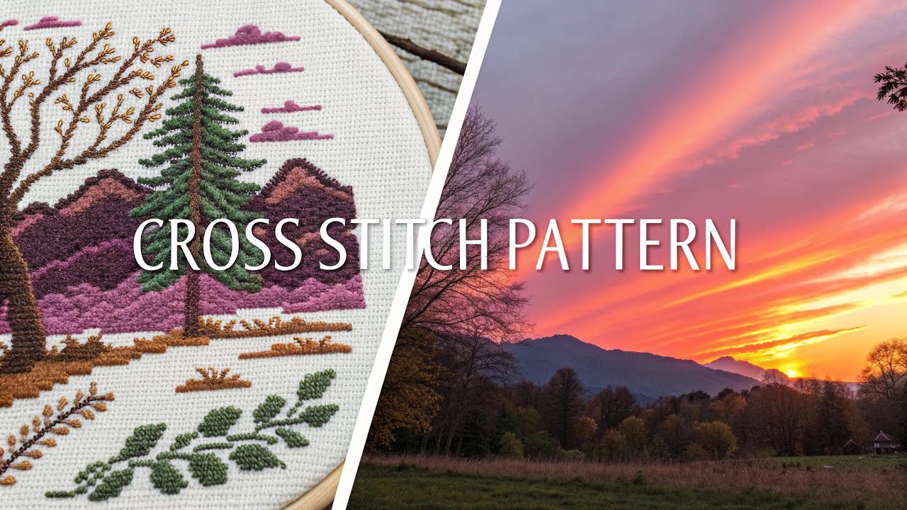 Golden Sunset Cross Stitch – Capturing Light on Fabric