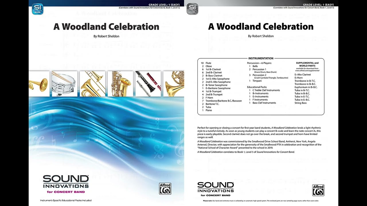 A Woodland Celebration, by Robert Sheldon – Score & Sound - YouTube