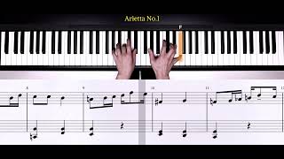 Arietta No 1| piano tutorial | piano music | lessons for beginners |easy song