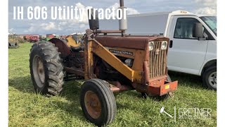 IH 606 Utility Tractor-- Selling at our Fall 2024 Online-Only Machinery Consignment Auction
