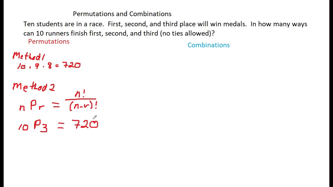 combination vs permutation