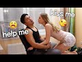 I CAN'T STOP KISSING YOU PRANK💕 뽀뽀를 멈출수가 없어!🔥 한국남편에게 하루종일 뽀뽀했을때 반응은?